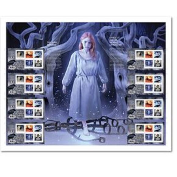 RARE Haunted Canada Canada Post Uncut press sheet of 8 souvenir sheets 2015 BNWT - Picture 1 of 7